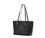 Bolso tote Quinn grande de piel granulada black